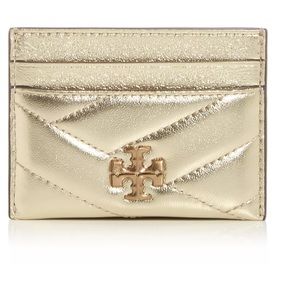 Tory Burch- Gold Kira Chevron Card Case